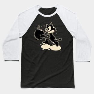 Felix The Cat with Bomb Baseball T-Shirt